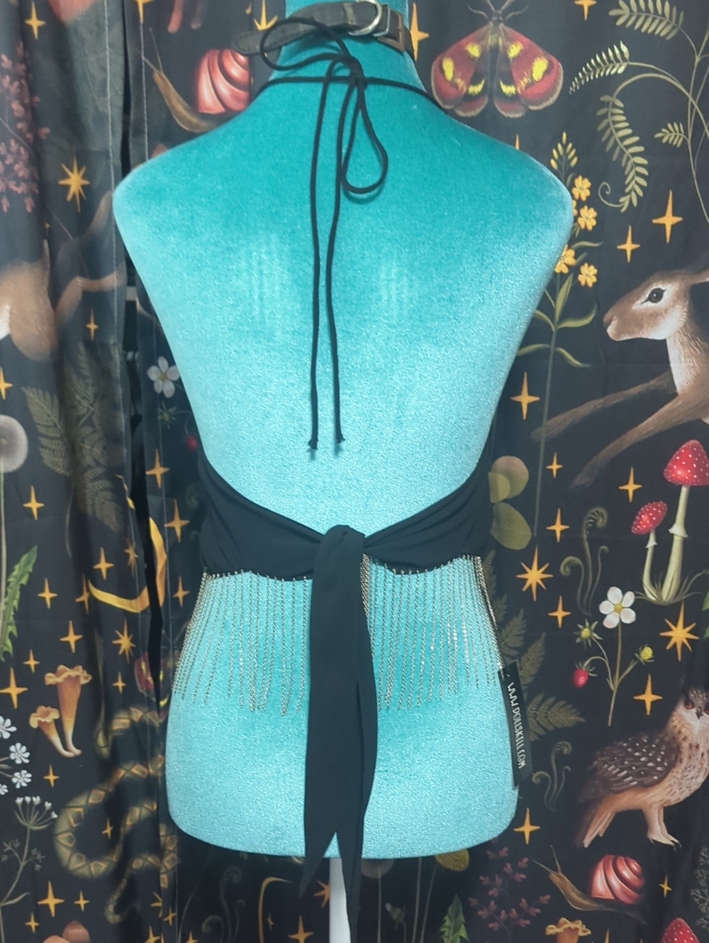 Black Halter With Chains - Picture 3 of 5